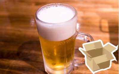 ダンボールA式とビール