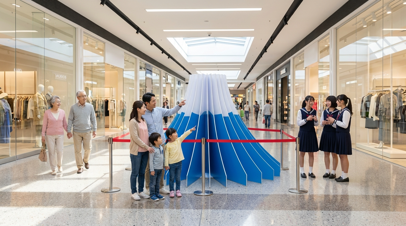 ダンボールの富士山