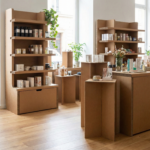 段ボールの展示什器のイメージ画像