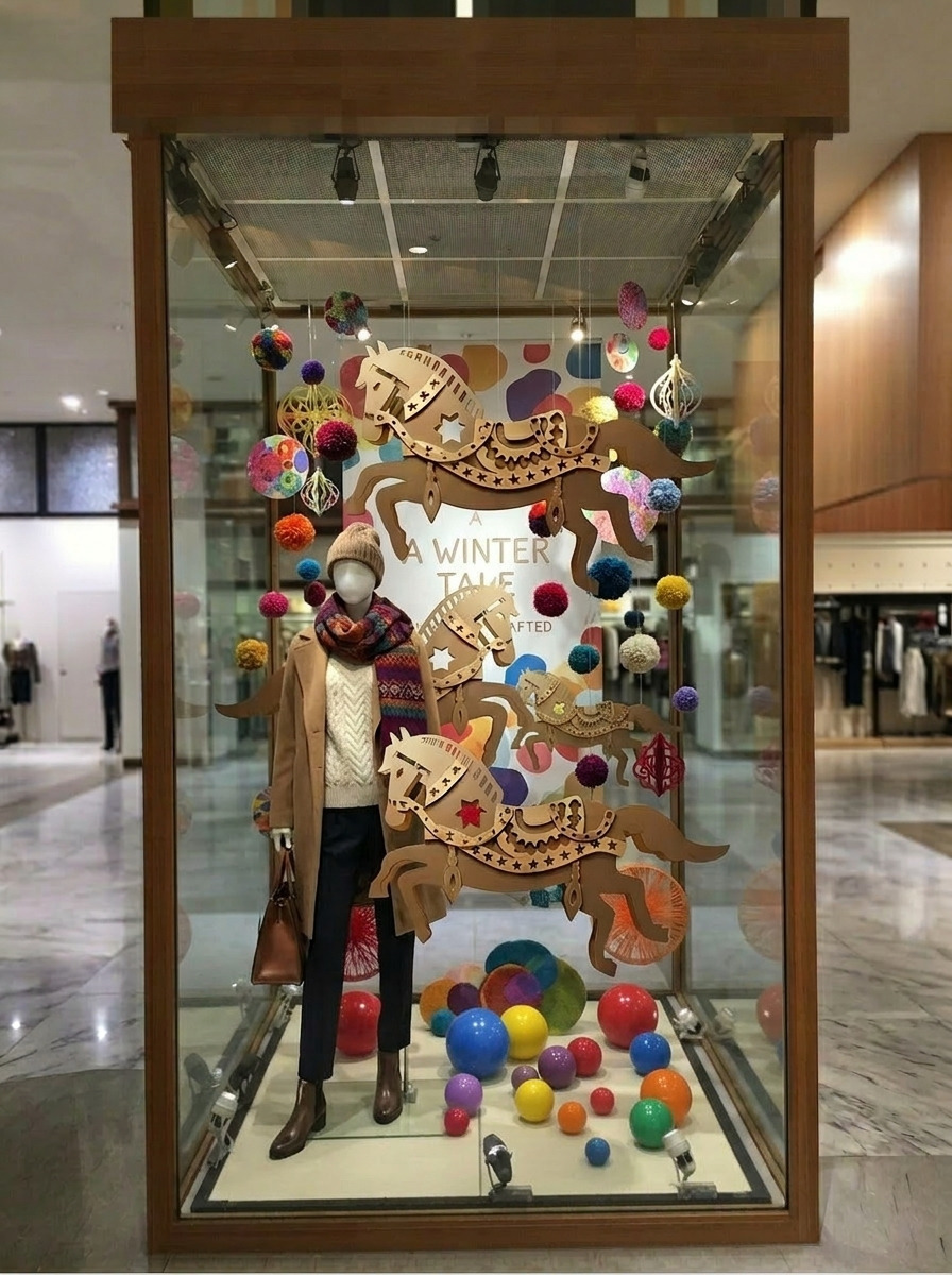 段ボールの馬の装飾2