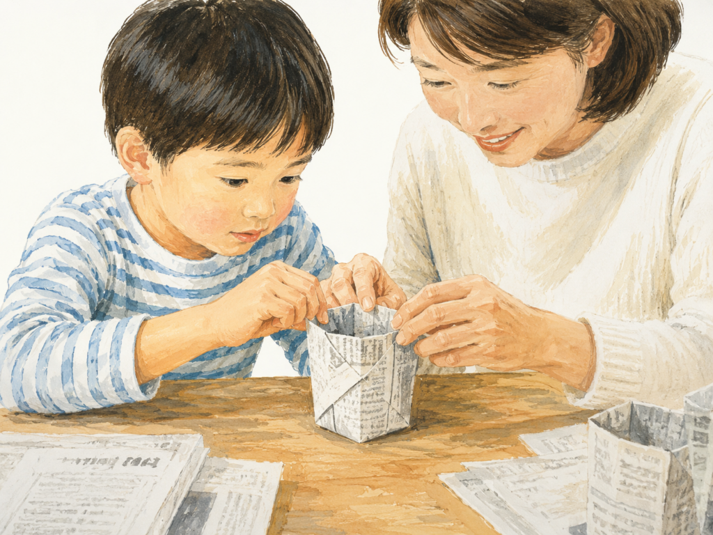 新聞紙コップ